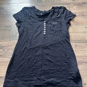 Guess Black Buttoned Tee size Large